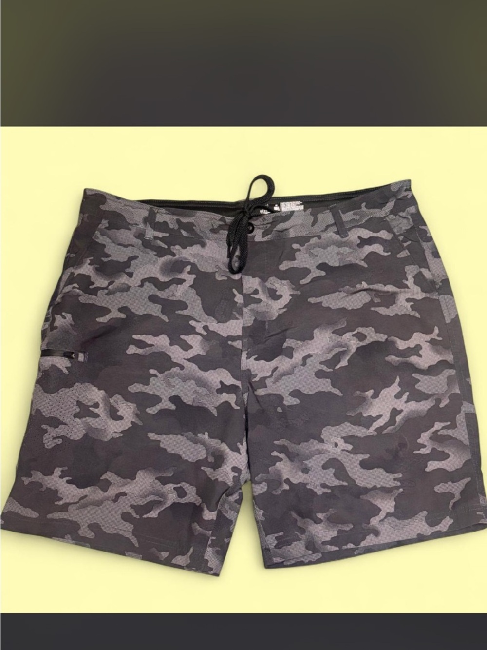 George Men's Black & Gray Camo Swim Board Shorts